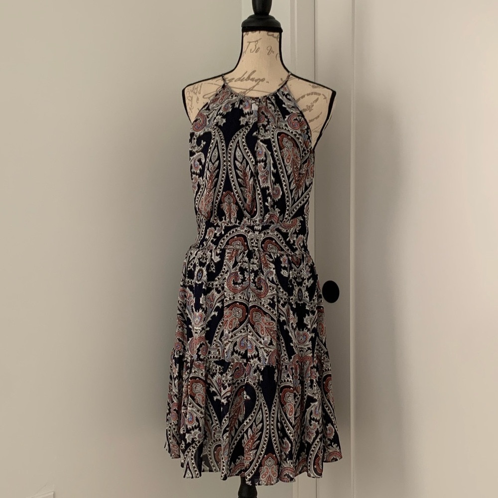 L’AGENCE flouncy silk paisley dress
